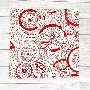 IKEA Pillow Cover 20" x 20" Red & White Vinter 2019 Holiday Pattern